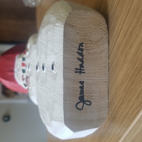 James Haddon wood carved sheriff snowman - Picture 3 of 3